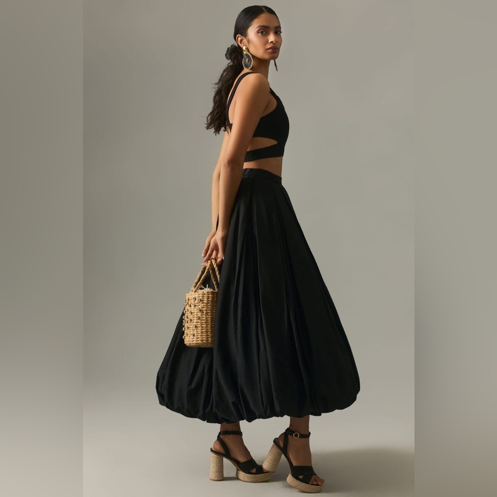 NWT Anthropologie HUTCH Peplum Voluminous Balloon Maxi Skirt 📐10 Retail $248 - Picture 9 of 11
